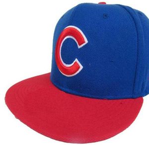 Field Cubs'da yeni yeni şapka şapkası üst kaliteli düz ağzı ağzına kadar ince işlenmiş mektup logo hayranları beyzbol şapkaları tam kapalı kap 005217160