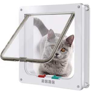 猫キャリアロック可能なプラスチックペット犬安全フラップドアトンネルフェンスホームパッセージ