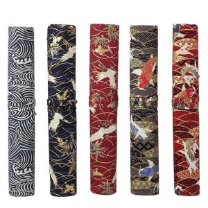 Bags Brush Pen Pencil Bags Chinese Calligraphy Brush Rolling Pencil Pag Watercolor Calligraphy Pen Holder Simple Portable Pencil Case