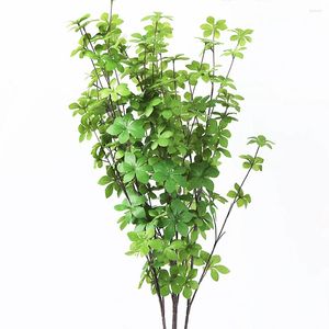 Dekorative Blumen Künstliche Pflanzen Japanische Glocke Plastik Multi-Petal Green Plant Blatt Gras Desktop Waschbare Umweltheimdekoration