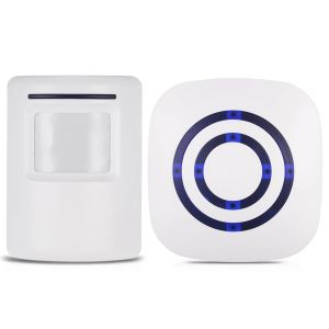 Doorbell Wireless PIR Infrared Sensor Motion Sensor Doorbell 38 Chimes Volume Adjustment Long Transmission Range 3 Volume Adjustment