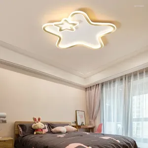 天井照明110V220V子供用部屋の寝室LEDライトパーソナライズされたカラフルなカラフルな5点星のホームスタディランプ