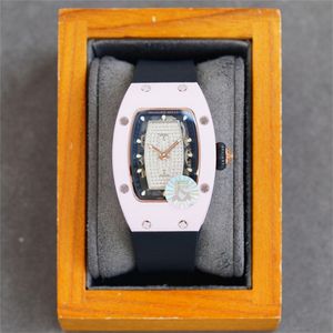 007-1 MONTRE DE LUXE 45x31mm Movimento meccanico automatico Ceramica Ceram Cerap Diamond Orologio Diamina Women Orologi da polso RELJES 01