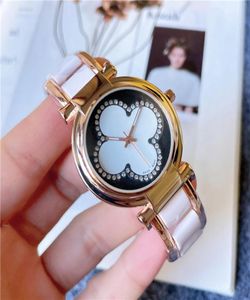 Brand Watches Women Ladies Girl Crystal Flower Style Metal Steel Band Quartz Luxury Wrist Watch L731119626