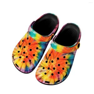 Tofflor kvinnor tie-dye design mjuk promenad sneaker skor kvinnliga andningsbara ljus vardagsrum anti slip sommar strand sandaler