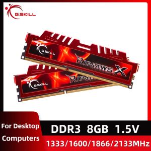 Camundongos G.Skill Ripjaws x DDR3 8GB 1333MHz 1600MHz 1866MHz Memória da mesa 240 pinos 1.5V RAM PC310600 12800