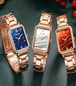 2021 Women Watch Designer Designer Ladies Watch Brand Brand Luxury Rectangle Quarz Gold Orologi regali di lusso per Women6519658