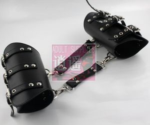 Pu de couro PU PU Sexy Toys Sex Toys Game BDSM Suit Handcuff Queen Consume Sex Products Black Deliver