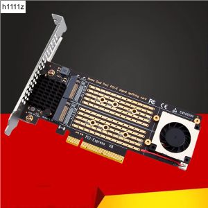 Карты New PCIe To M2 Adapter Card PCIE X8 2 PORT M2 NVME M КЛЮЧ ССД -преобразователь M.2 PCI Express X8 Адаптер VROC RAID CARD ROSER