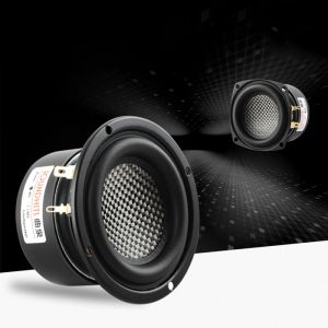 Subwoofer 3inch Woofer Subwoofer Speaker Hifi Amplifier Speaker 25W Home Audio Carbon Fiber Basin Waterproof Car Modified Speaker
