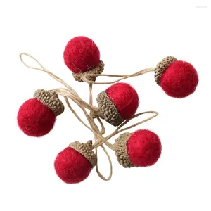 Decorative Figurines Christmas Felt Acorn Ornaments Vintage Balls Pom Garland Diy Xmas Tree Pendant Rope Mantel