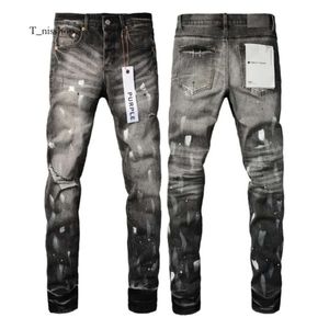 Jeans roxos de designer mass para homens calças de jeans moda feminina tendências de marca roxa de bicicleta preta angustiada Motocicleta Slim Fit Motorcycle 385