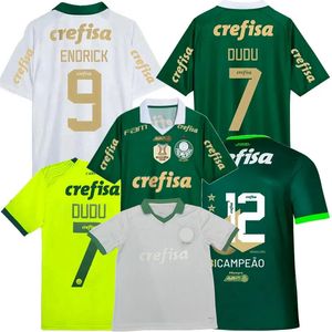 Fãs de jogadores 23 24 25 Jerseys de futebol Palmeiras 2023 2024 2025 Endrick Rony Dudu G.Gomez R.VEIGA Menino Piquerez Cerqueira Breno Ze Rafael Futebol Mulheres Camisa 4xl