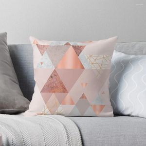 Pillow Blush Pink Geo Wurfabdeckung für Sofa