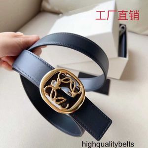 Designer High end Roewe women's belt with cowhide top layer and double-sided use, classic pure copper buckle head, fashionable and versatile 8H44