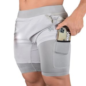 Running Shorts Summer Mens Gym Fitness Trening kulturystyka szybkie jogging sporty 2in1 240323