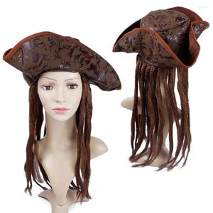 Party Supplies Pirate Hat Wig Adult Cosplay Headwear Anime Accessories