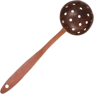 Tavoli da posate usa e getta per le tavolette ergonomiche Spoons Colorals Reusibili Utensili per la casa Shell Coconut Shell Metal