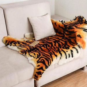 Carpets Thick Large Size Fluffy Area Rug Tiger Fur Imitation Carpet Living Room Bedroom Blanket Faux Wool Mat