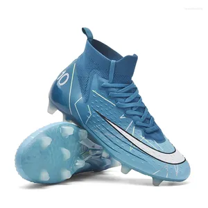 American Football Shoes Professional Men Boots Training Match Soccer For Cleats Grass Non Slip Soft Ankle Women Sneakers Storlek 35-46