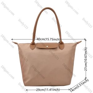 Women Fashion Nylon Handbags Ladies Versatile Foldable Waterproof Tote Bags Female Large Simplicity Capacity Shoulder Bag 1as