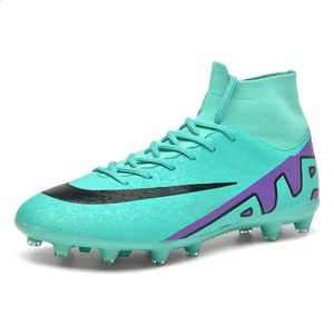 Mens High Top Soccer Shoes fgtf AntiSlip Professional Training Football Cleats Boots Kids Outdoor Sports 240323