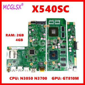 Moderkort X540SC med GT810M GPU N3050 N3700 CPU 2G 4GB RAM Notebook Mainboard för ASUS X540SC X540S X540 Laptop Motherboard