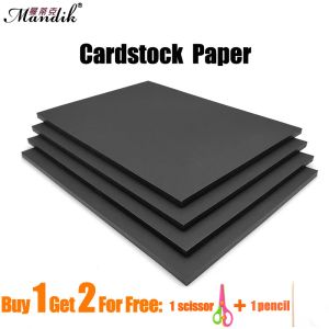 Papier A4 Kartonpapier 300 GSM Dicke Pappplatten Schwarz weiß gefärbte Dekorations -DIY -Sammelalbumpapier