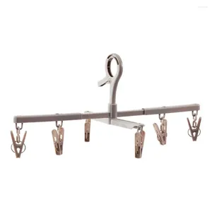 Hangers Foldable Coat Hanger Trouser 360 Degree Rotating Clothes With Multi Clips For Socks Pants Scarves Anti-slip