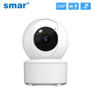 Câmera de câmeras SMAR 3MP IP Câmera ICSEE Smart Home Home Indoor Wi -Fi Câmera de vigilância sem fio ATRACIONAMENTO AUTOMÁTICO CCTV Monitor de animais de estimação para bebês