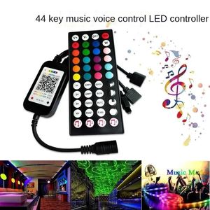 2024 Música infravermelha Controlador LED 44 Chaves IR Controlador de som Remoto Controle do sensor de som 2-vias para 5050 3528 5630 RGB LED TRILHA LIGHTPO PARA CONTROL