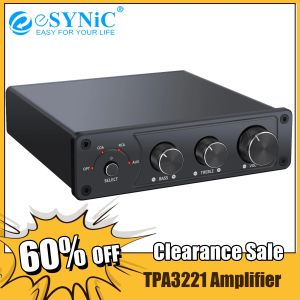 Förstärkare Esynic 192K TPA3221 Digital Power Amplifier Stereo Audio amp DAC Optical Coaxial to Analog Audio Converter för passiv högtalare