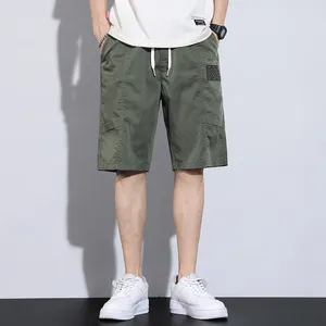 Men's Shorts 2024 Summer Ultra-thin Lyocell Straight Casual Men Clothing Oversized Solid Color Simple Drawstring Baggy