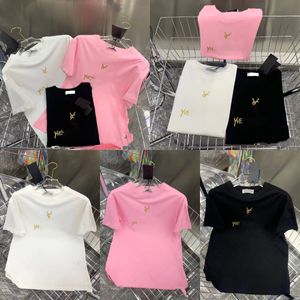 Plus Size T-Shirts für Männer Damen Designer T-Shirts Luxus Mode Gold Letter Shirts Grafische T-Shirts Kurzarm T-Shirt Schwarz weiß rosa Hemd Designerinnen Frauen Kleidung