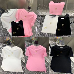 Plus size tshirts for men womens designer t-shirts luxury fashion gold letter shirts graphic tees short sleeve tshirt black white pink shirts designer women clothes