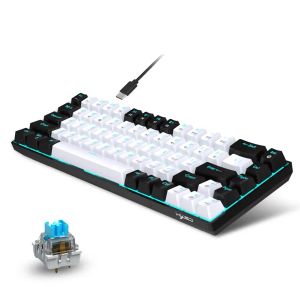 Tastaturen V800 Mechanische Gaming -Tastatur LED Backligit Compact 68 Tasten Mini Kabel -Büro -Tastatur für Laptop -PC -Spieler