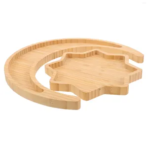 Dinnerware Sets Bamboo Tray Wear-resistant Fruit Dessert Bread Large Trays Platter Kids Suit