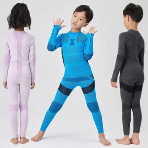 Running Sets Kids Football Children Boy Girl Compression Basketball Exercise Skiing Sports Bottoming Top Tee Legging Pant 66