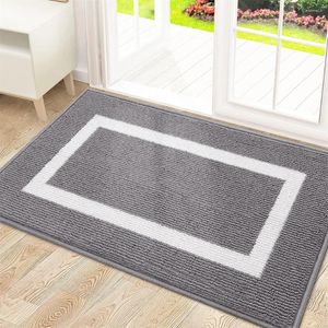 Mattor Olanly Indoor Door Mat Absorberande Clean Foot Icke-halk motstår Dirt Entrance Washable Low-Profile Doormats Entryway