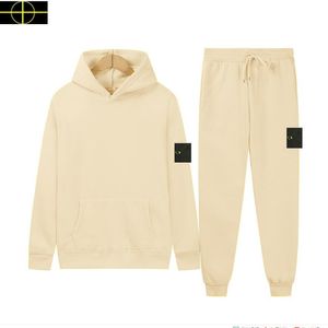 Stone Jacket Spring and Autumn Men's TrackSuits Fashion Classic CP Jackets Solid Casual Sports Suit to Land Men's Dwuczęściowe spodnie z kapturem z kapturem 99