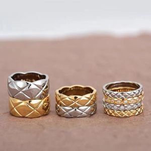 2024 Sterling Sier Diamond Band Rings for Women Shining Crystal Stone Designer Rhombus Ring Wedding Jewelry Couple Rings for Men