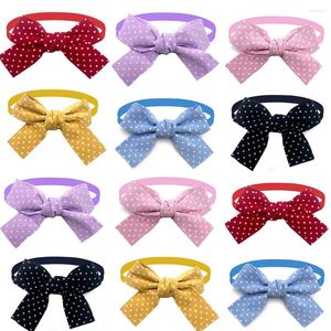 Dog Apparel 50/100Pcs Mixcolor Small Cat Bowties Style Neckties Collar Bright Color Pet Grooming Products For Dogs
