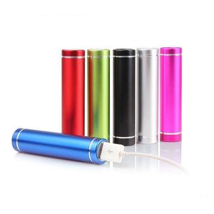 Cell Phone Power Banks Portable Bank 2600Mah Aluminum Alloy Mini Mobile Powers Charging Battery With Retail Package Drop Delivery Phon Dhrz8