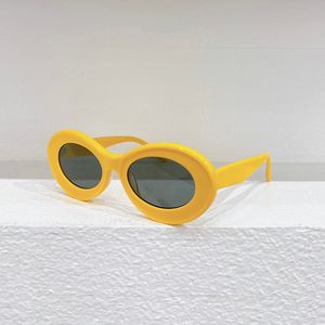 Oval tıknaz güneş gözlükleri sarı gri kadınlar erkekler yaz sunnies gafas de sol tasarımcı güneş gözlüğü tonları occhiali da sole uv400 koruma gözlük