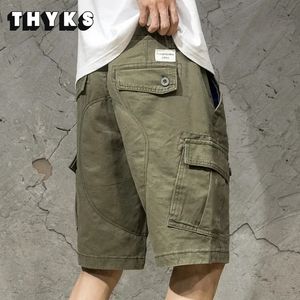 Summer Trend Cargo Shorts Mens Fashion Vintage Kne Length Gym Short Homme Loose Military Side Pocket Pant Sweatpants Male 240323