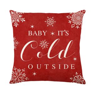 God jul jultomten Claus Red Throw Pillow Covers 18 x 18 tum vinterhelgfest kudde falldekoration för soffa soffuppsättning av 4