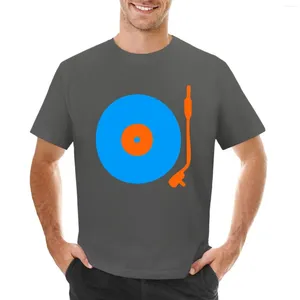 Tops canotte maschili blu arancione arancione record t-shirt edizione t-shirt plus size funnys da uomo magliette grafiche grandi e alte