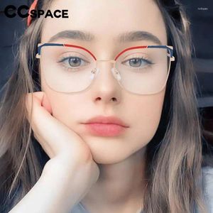 Sunglasses Frames 56588 Fashion Retro Two Color Splicing Cat's Eye Optical Spectacle Frame Women's Large Size Anti Blue Glasses