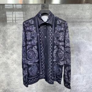 Camisas casuais masculinas Moda de moda hip hop étnico retro top top taipean lança longa cair na praia havaiana Camisa Floral Masculina Roupas