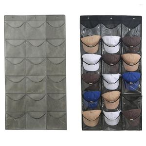 Sacos de armazenamento Organizador do hat shats Pockets Clear Protect Rack Pomer Hanger para o quarto do Baseball Caps